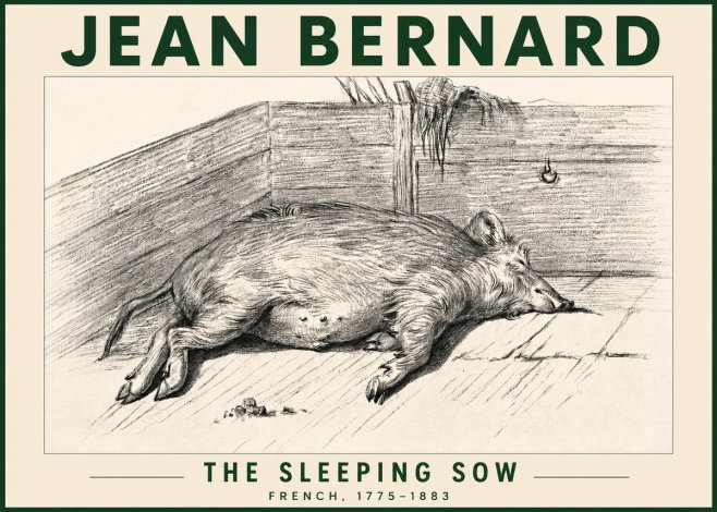 Jean Bernard The Sleeping Sow No4 - Plakat