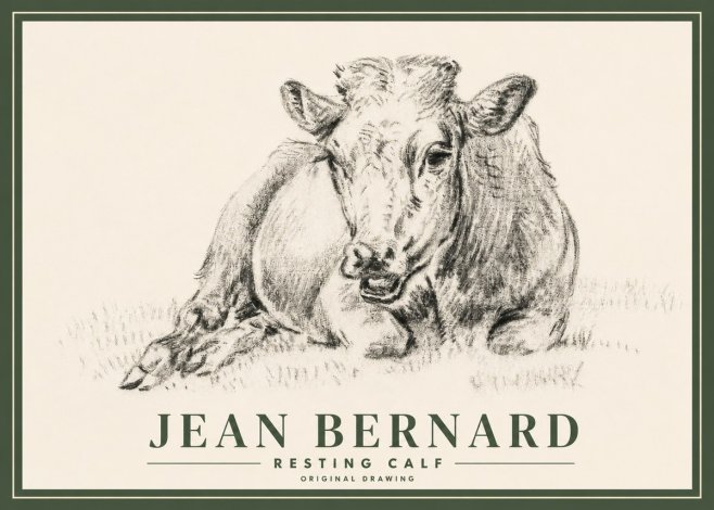 Jean Bernard Resting Calf II No3 - Plakat