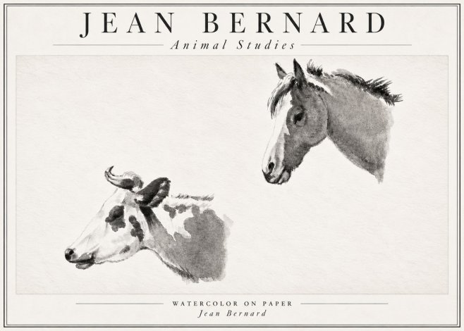 Jean Bernard Animal Studies No4 - Plakat