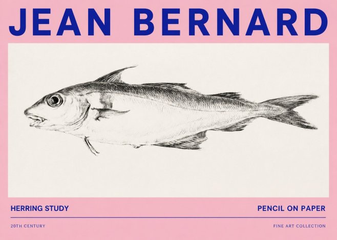 Jean Bernard Herring Study No3 - Plakat