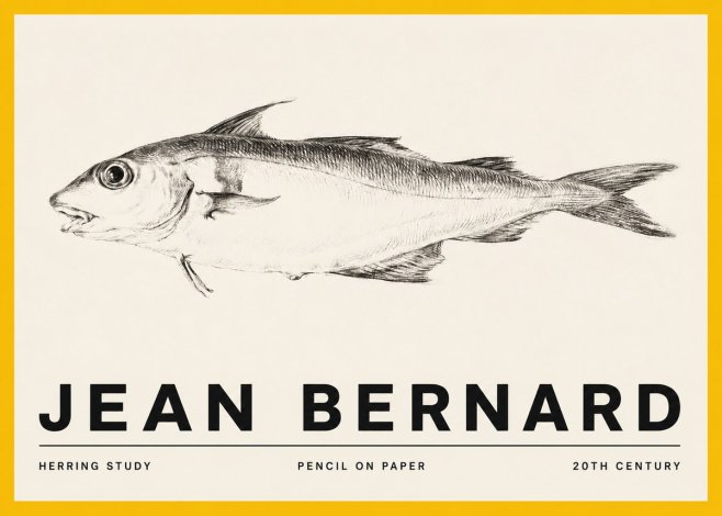 Jean Bernard Herring Study No5 - Plakat