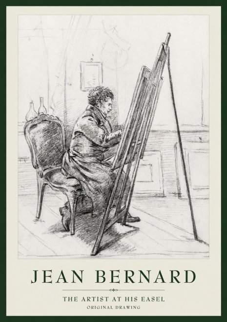Jean Bernard The Artist at His Easel No1 - Plakat