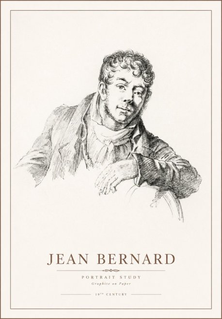 Jean Bernard French Portrait Study No2 - Plakat