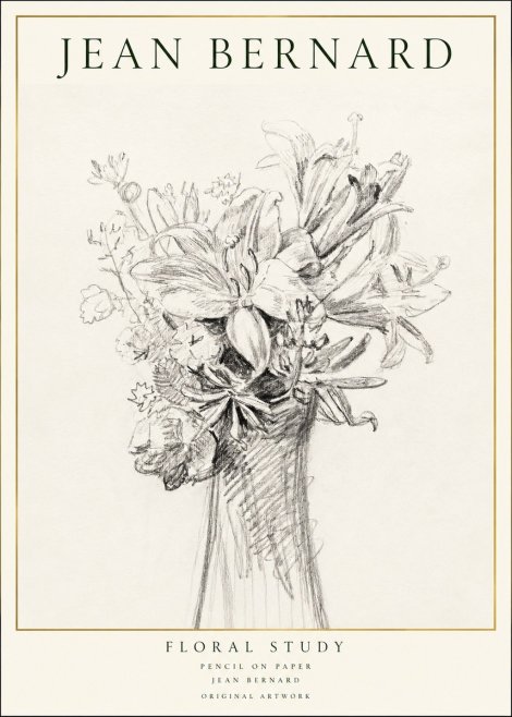 Jean Bernard Bouquet of Lilies No2 - Plakat