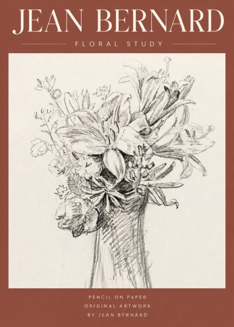 Jean Bernard Bouquet of Lilies No4 - Plakat