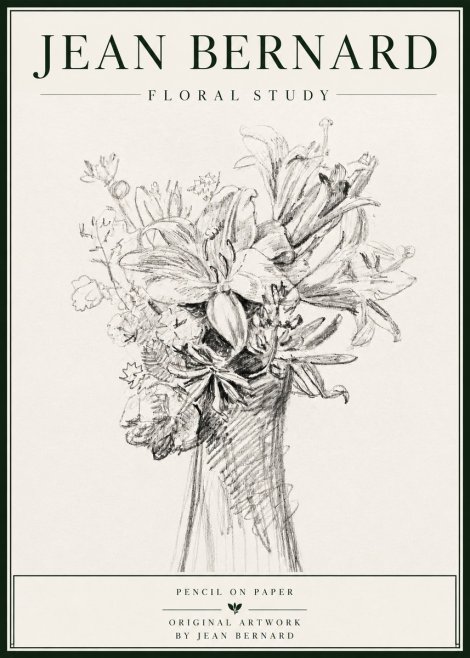 Jean Bernard Bouquet of Lilies No6 - Plakat