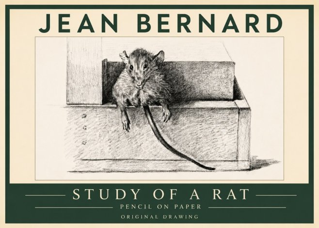Jean Bernard Study of a Rat I No3 - Plakat
