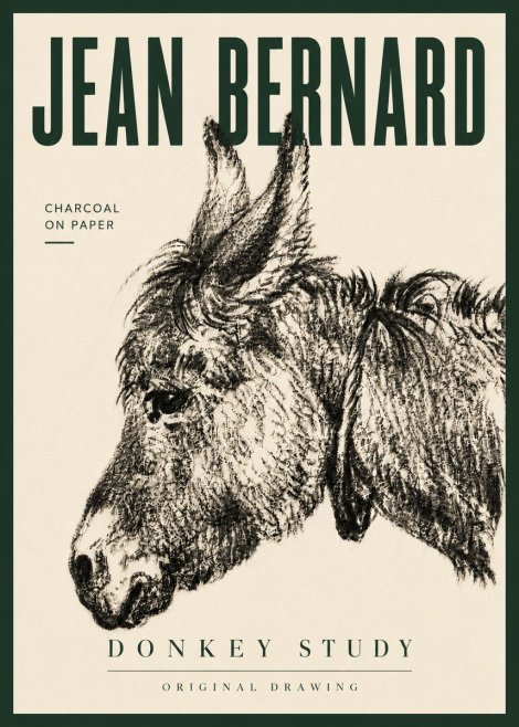 Jean Bernard Donkey Study III No6 - Plakat