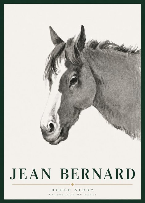 Jean Bernard Horse Study I No5 - Plakat