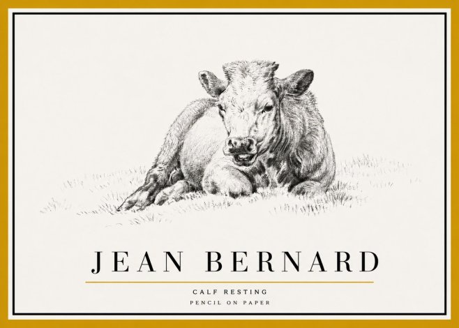 Jean Bernard Calf Resting No5 - Plakat