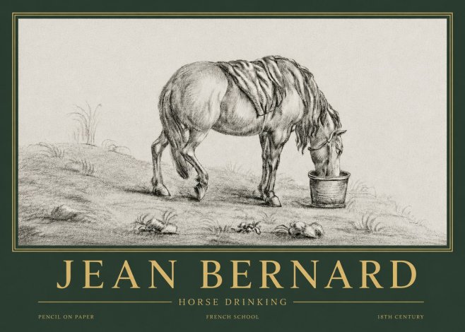 Jean Bernard Horse Drinking No4 - Plakat