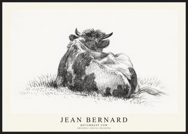 Jean Bernard Resting Highland Cow No3 - Plakat