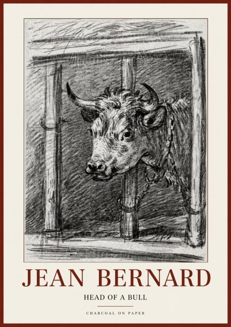 Jean Bernard Study of a Bull II No2 - Plakat