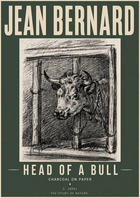 Jean Bernard Study of a Bull II No5 - Plakat