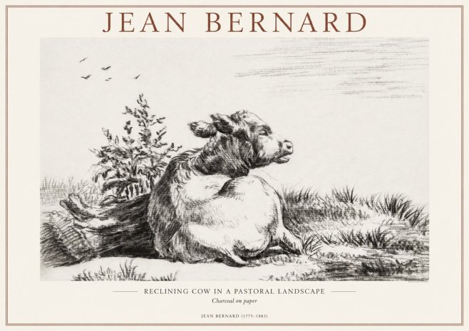 Jean Bernard Study of a Calf III No2 - Plakat