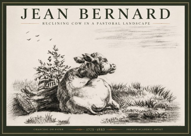 Jean Bernard Study of a Calf III No4 - Plakat