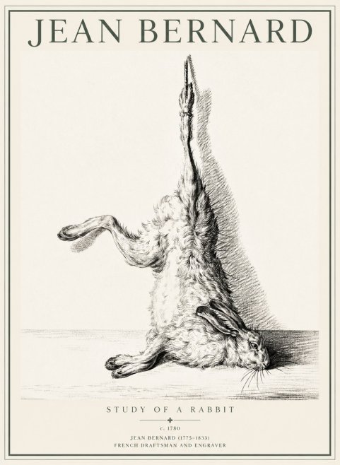 Jean Bernard The Dancing Hare No5 - Plakat
