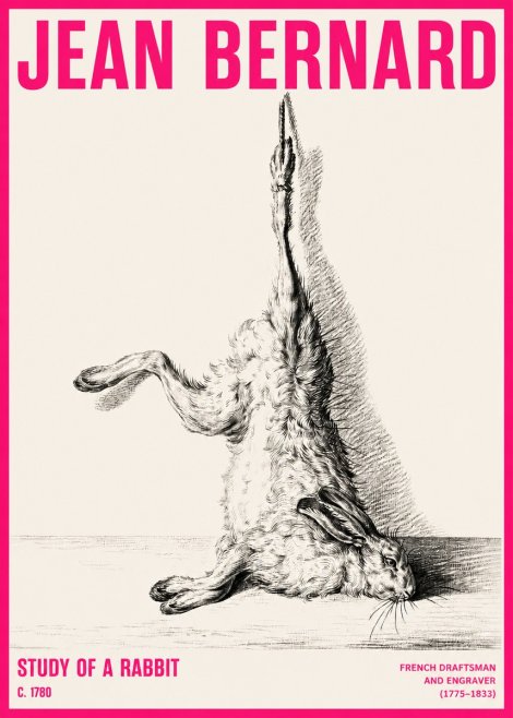 Jean Bernard The Dancing Hare No6 - Plakat