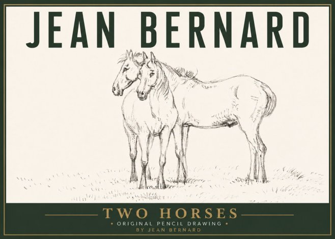 Jean Bernard Two Horses I No5 - Plakat