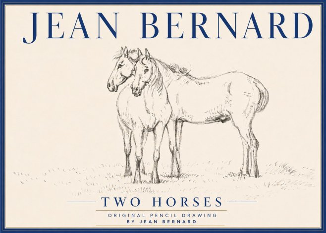 Jean Bernard Two Horses I No6 - Plakat