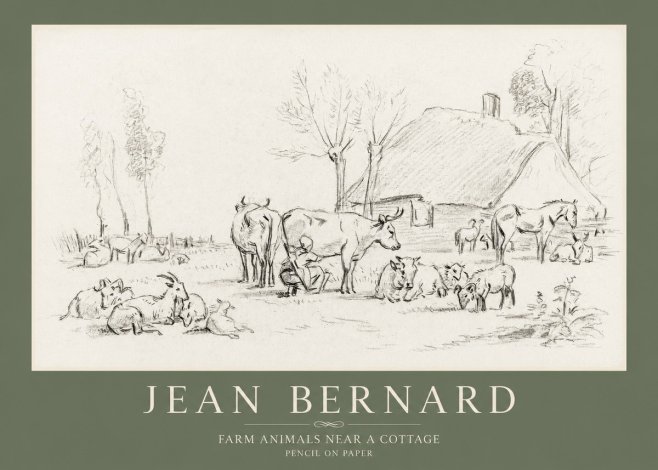 Jean Bernard Farmyard Scene No4 - Plakat