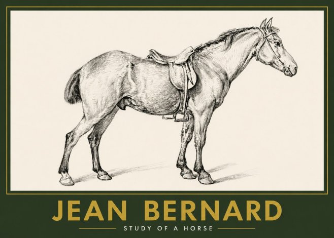Jean Bernard Study of a Horse X No2 - Plakat