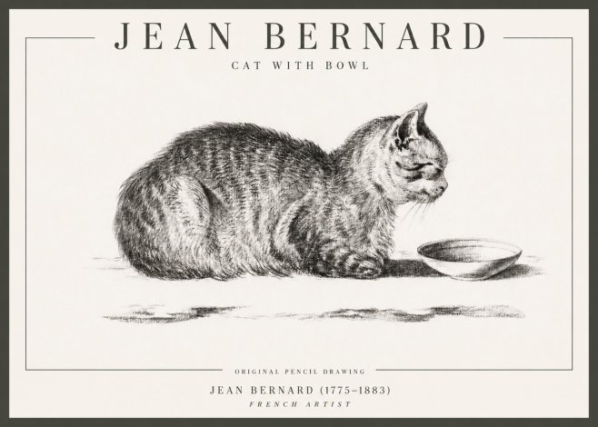 Jean Bernard The Cat No5 - Plakat