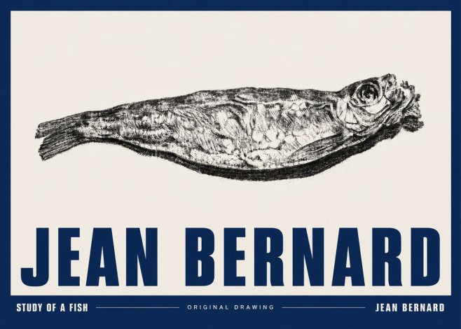 Jean Bernard Study of a Fish V No5 - Plakat