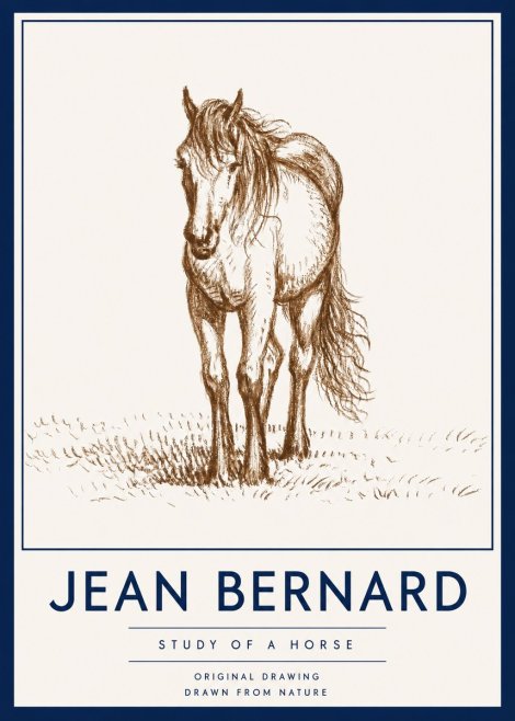 Jean Bernard Study of a Horse XV No4 - Plakat