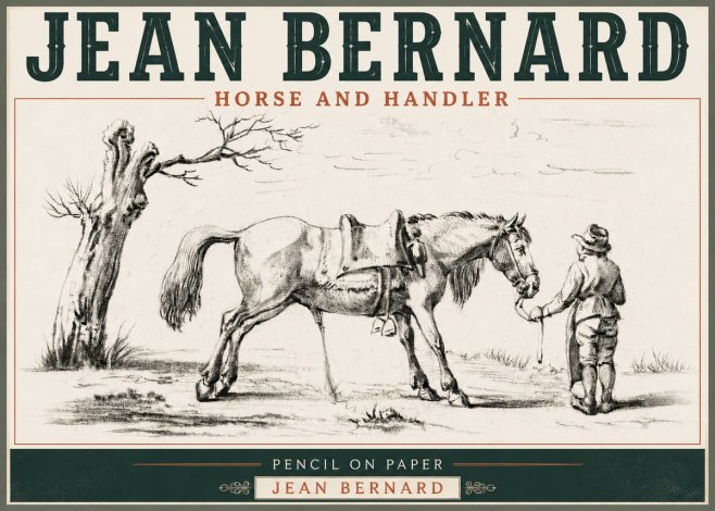 Jean Bernard Horse and Handler No6 - Plakat