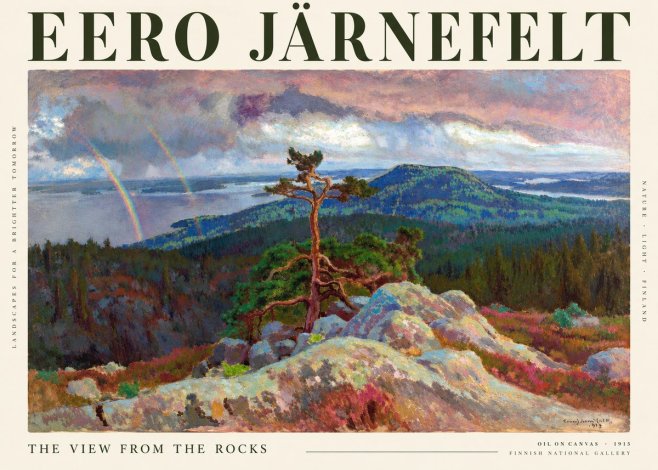 Eero Järnefelt Landscape with Rainbow, 1915 No4 - Plakat
