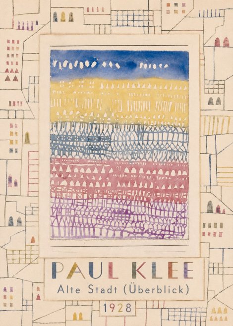 Paul Klee Alte Stadt (Überblick) No4 - Plakat