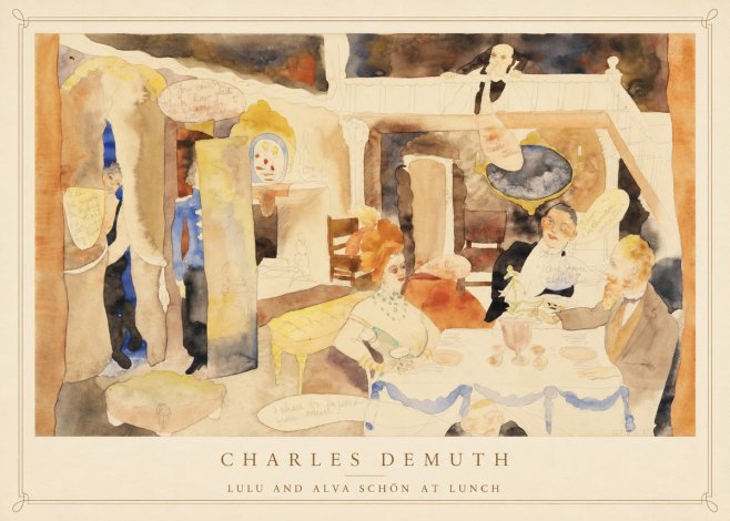 Charles Demuth Lulu and Alva Schön at Lunch No4 - Plakat