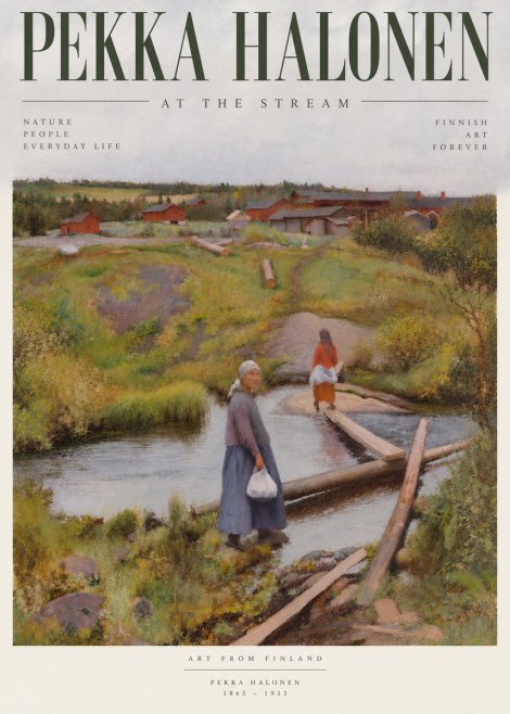 Pekka Halonen At the Stream No3 - Plakat