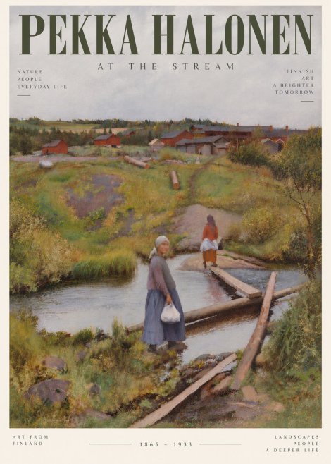 Pekka Halonen At the Stream No6 - Plakat