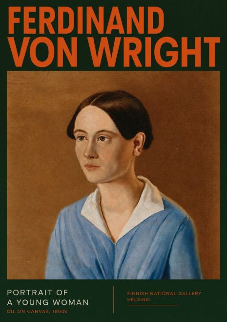 Ferdinand von Wright Portrait of a Young Woman No3 - Plakat