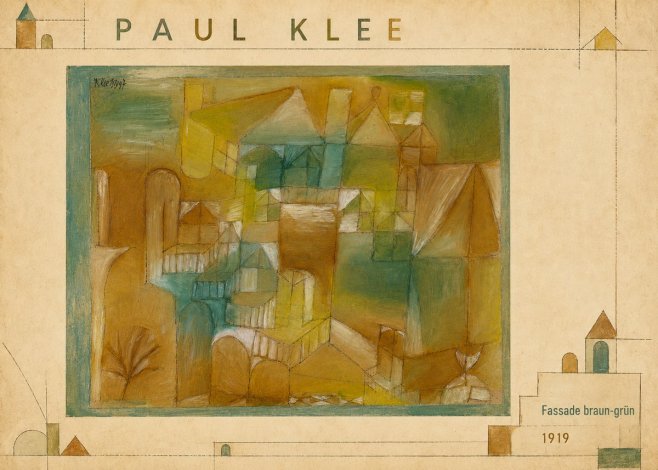 Paul Klee Fassade Braun-grün No3 - Plakat