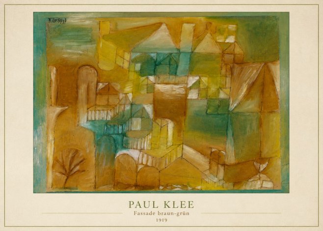 Paul Klee Fassade Braun-grün No4 - Plakat