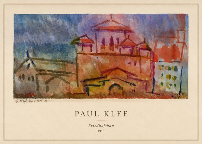 Paul Klee Friedhofsbau No5 - Plakat