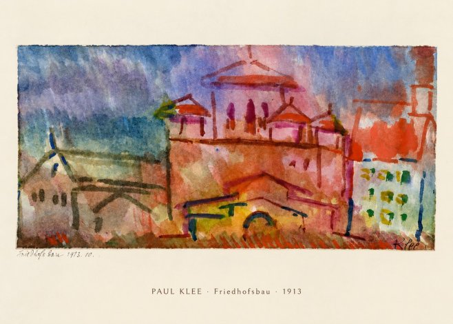 Paul Klee Friedhofsbau No6 - Plakat