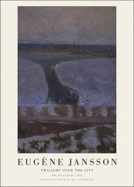 Eugène Jansson Twilight over the City No1 - Plakat