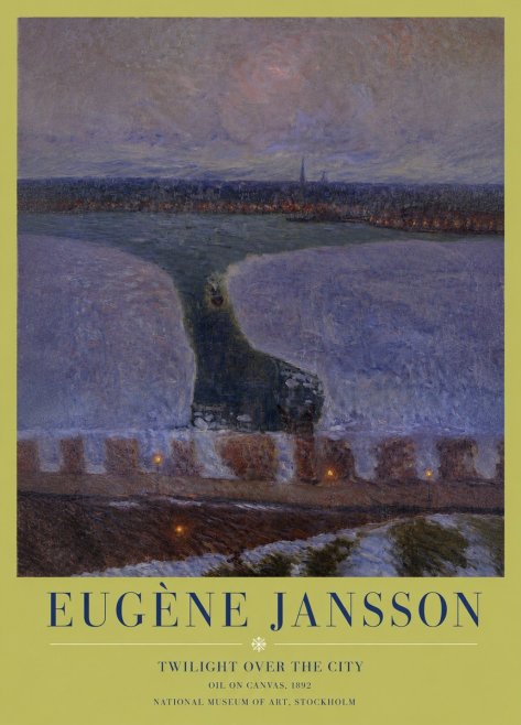 Eugène Jansson Twilight over the City No3 - Plakat