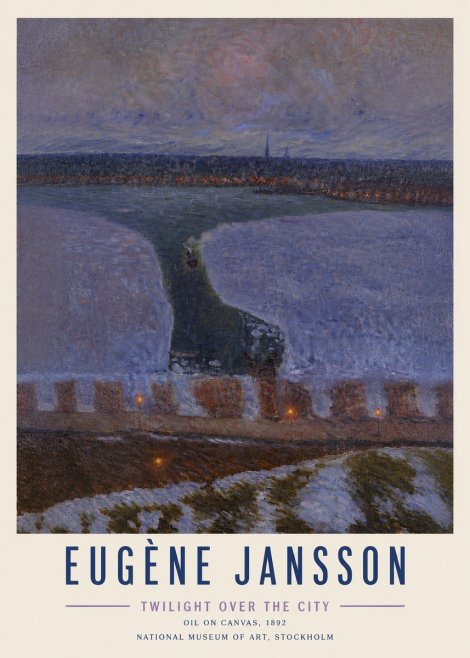Eugène Jansson Twilight over the City No5 - Plakat