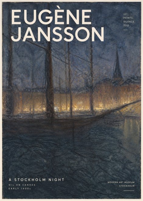 Eugène Jansson Evening on the Water No6 - Plakat