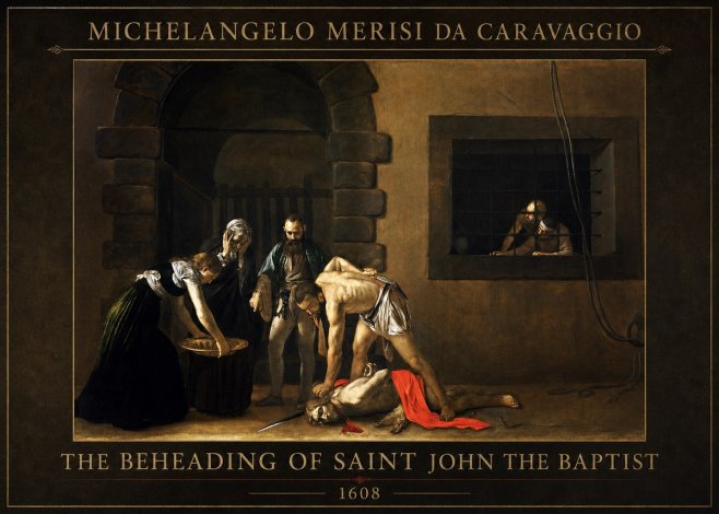 Michelangelo Merisi da Caravaggio The Beheading of Saint John the Baptist No1 - Plakat