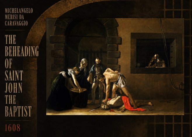 Michelangelo Merisi da Caravaggio The Beheading of Saint John the Baptist No2 - Plakat