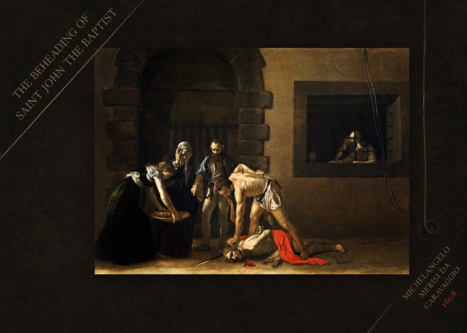 Michelangelo Merisi da Caravaggio The Beheading of Saint John the Baptist No4 - Plakat