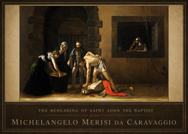 Michelangelo Merisi da Caravaggio The Beheading of Saint John the Baptist No6 - Plakat