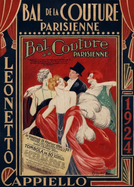 Leonetto Cappiello Bal De La Couture Parisienne No4 - Plakat