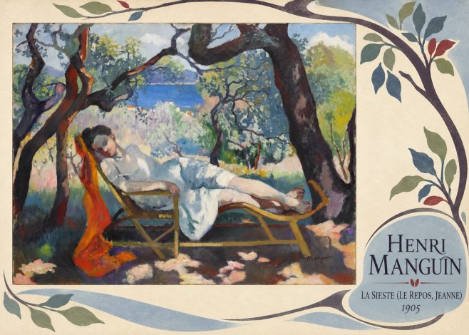 Henri Manguin La Sieste (Le Repos, Jeanne) No3 - Plakat